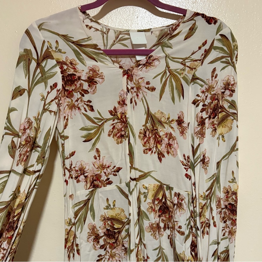 floral long sleeve dress from h&m